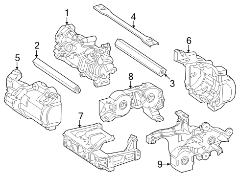 2023 Mercedes-Benz EQE 500 SUV A/C Compressor Diagram