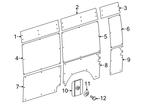 2017 Mercedes-Benz Sprinter 3500 Interior Trim - Side Panel Diagram 8