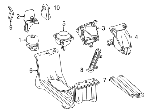 2015 Mercedes-Benz ML400 Engine & Trans Mounting