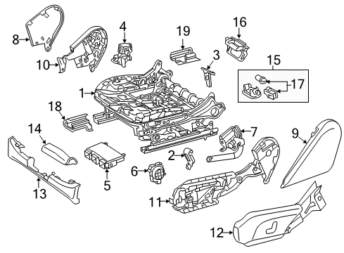 Adjuster Side Bracket Diagram for 166-860-18-14