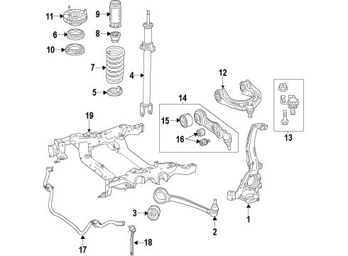 Strut Mount Diagram for 231-323-00-20