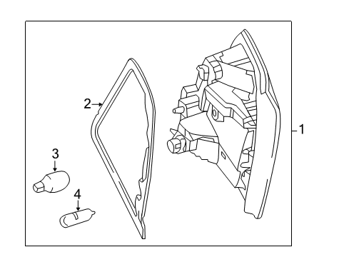 Backup Lamp Assembly Diagram for 166-820-12-64