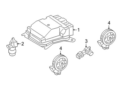 2023 Mercedes-Benz GLA250 Air Bag Components Diagram 2