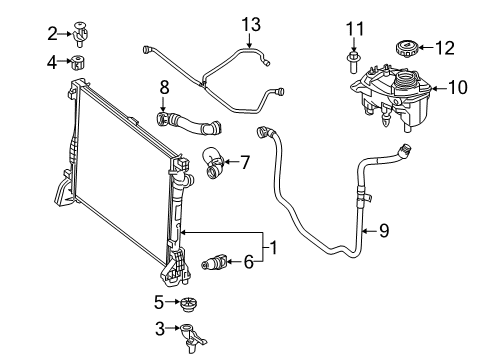 2023 Mercedes-Benz Metris Radiator & Components Diagram