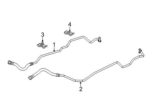 2015 Mercedes-Benz E250 Trans Oil Cooler Lines