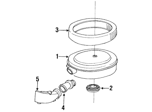 1988 Mercedes-Benz 300CE Air Inlet Diagram