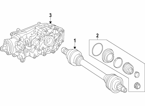 2019 Mercedes-Benz GLA45 AMG Rear Axle Shafts & Differential Diagram