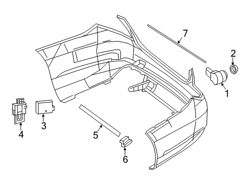 2015 Mercedes-Benz S600 Rear Bumper Diagram 3