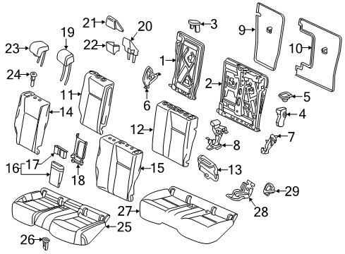 Seat Back Cover Diagram for 176-920-92-00-8S05