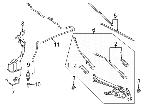 2023 Mercedes-Benz CLA250 Wipers Diagram 2