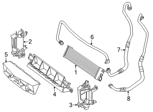 2014 Mercedes-Benz SL63 AMG Oil Cooler Diagram