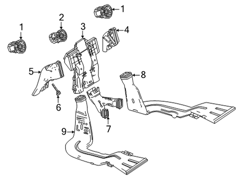 2023 Mercedes-Benz GLB35 AMG Ducts Diagram