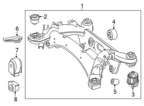 2019 Mercedes-Benz E300 Suspension Mounting - Rear