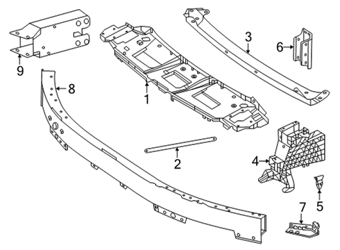 2022 Mercedes-Benz S500 Radiator Support Diagram