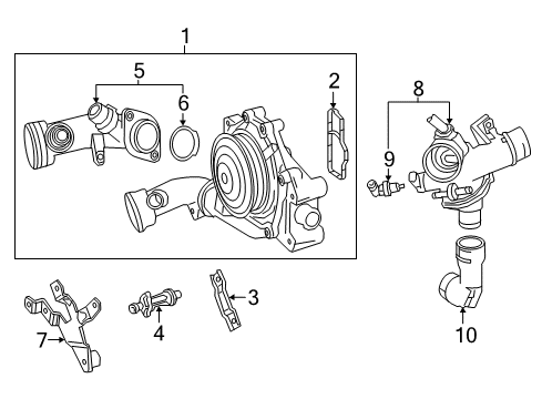 Water Inlet Bracket Diagram for 651-201-00-40