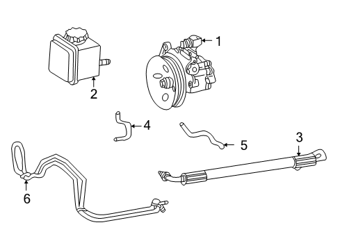 2007 Mercedes-Benz C280 P/S Pump & Hoses, Steering Gear & Linkage Diagram 2