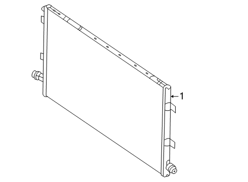 2023 Mercedes-Benz CLA45 AMG Radiator & Components Diagram 1