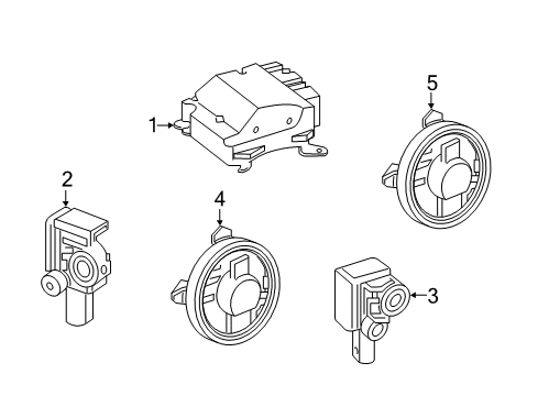 2019 Mercedes-Benz C43 AMG Air Bag Components Diagram 3