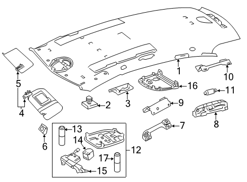 Assist Strap Front Bracket Diagram for 251-810-07-31