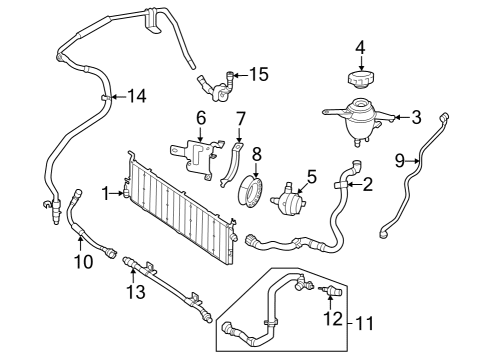 2024 Mercedes-Benz C43 AMG Radiator & Components Diagram 2