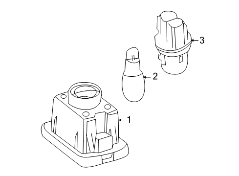 2014 Mercedes-Benz GLK350 License Lamps Diagram