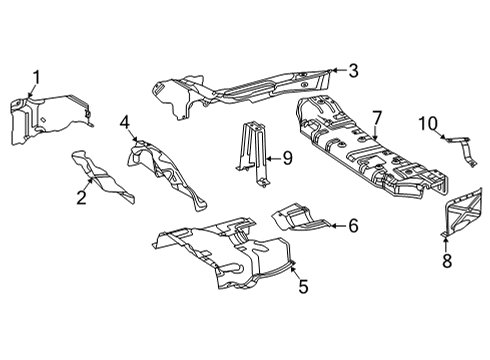 2023 Mercedes-Benz GLE63 AMG S Heat Shields Diagram 2