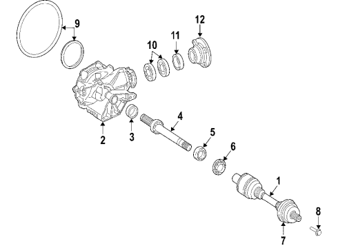 Axle Seals Diagram for 028-997-55-48