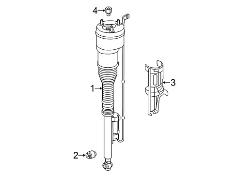 2015 Mercedes-Benz S550 Struts & Components - Rear Diagram 4