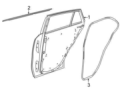 2019 Mercedes-Benz GLE43 AMG Rear Door, Body Diagram 1