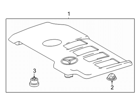 2023 Mercedes-Benz GLB35 AMG Engine Appearance Cover Diagram