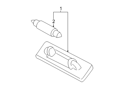 License Lamp Diagram for 170-820-03-56