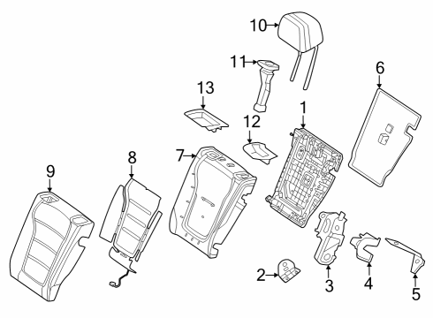 Seat Back Cover Diagram for 254-920-08-01-1D01