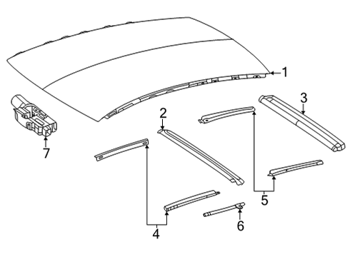 2023 Mercedes-Benz AMG GT 63 S Sunroof - Body & Hardware Diagram 2