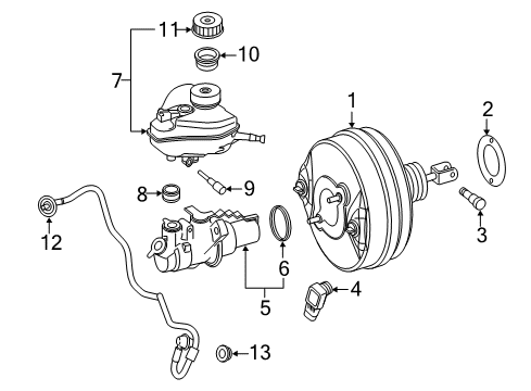 Booster Assembly Pin Diagram for 204-292-00-74