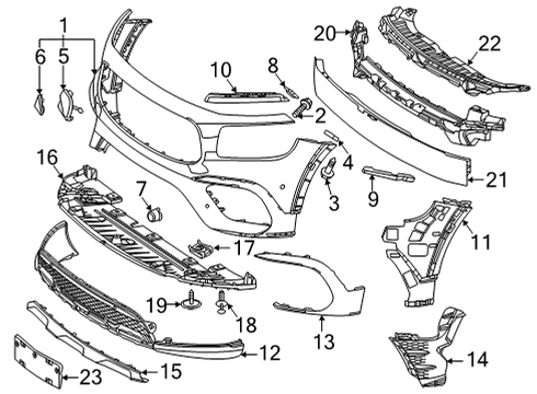 2020 Mercedes-Benz GLB250 Bumper & Components - Front Diagram 1