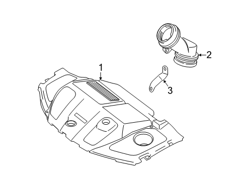 2011 Mercedes-Benz ML450 Engine Appearance Cover Diagram