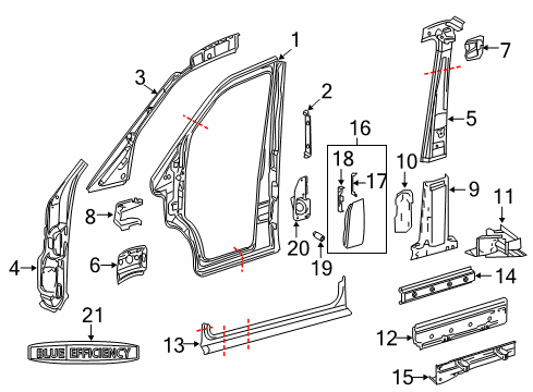 2018 Mercedes-Benz Sprinter 2500 Aperture Panel Diagram