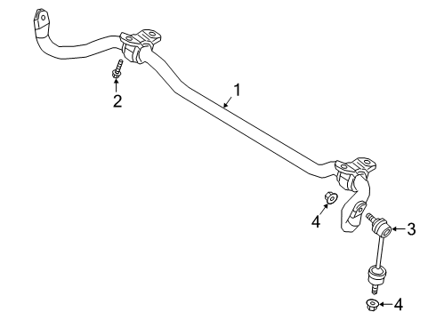 2022 Mercedes-Benz G63 AMG Stabilizer Bar & Components - Front Diagram