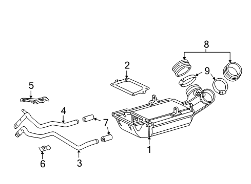 2004 Mercedes-Benz CL55 AMG Intercooler Diagram