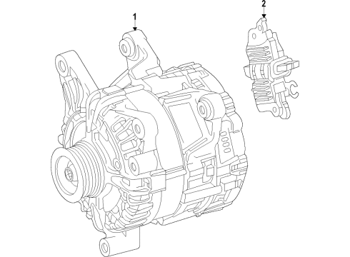 2023 Mercedes-Benz CLA250 Alternator  Diagram 1