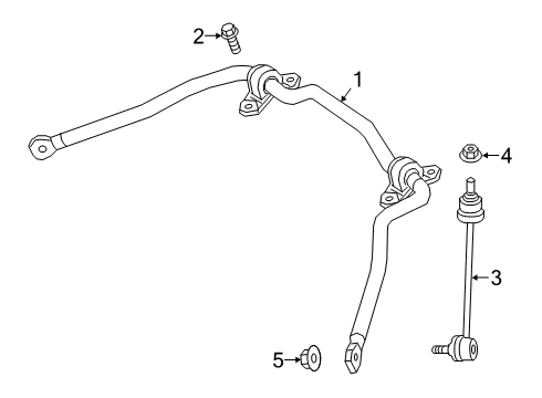 2022 Mercedes-Benz G63 AMG Stabilizer Bar & Components - Rear Diagram