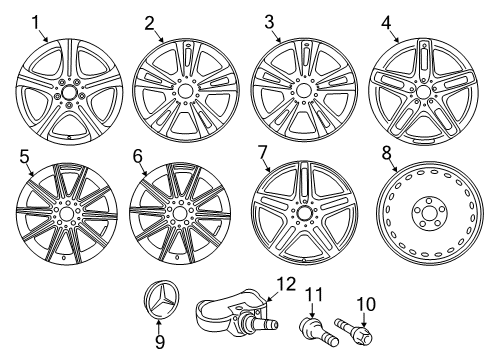 2014 Mercedes-Benz E63 AMG Wheels Diagram