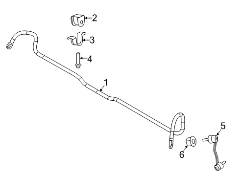 2019 Mercedes-Benz Sprinter 1500 Stabilizer Bar & Components - Front Diagram 1