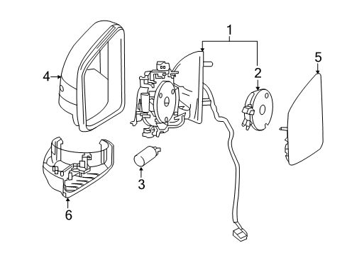 Mirror Base Diagram for 164-810-98-19-9792