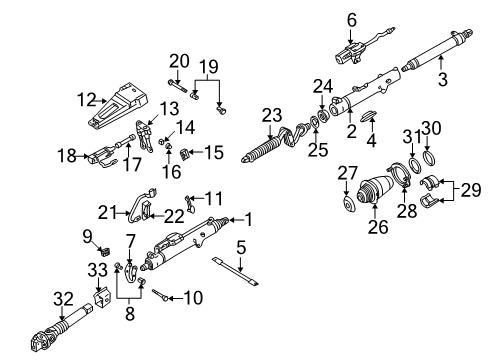 2005 Mercedes-Benz S600 Lower Steering Column Diagram