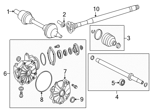 2018 Mercedes-Benz GLC300 Carrier & Front Axles Diagram 1