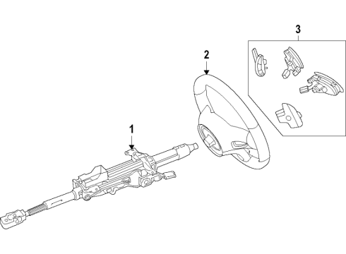 2021 Mercedes-Benz GLA45 AMG Steering Column & Wheel, Steering Gear & Linkage Diagram 1