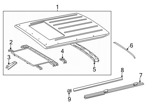 2017 Mercedes-Benz G63 AMG Roof & Components Diagram