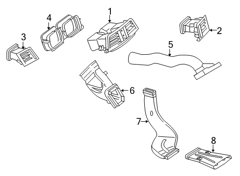 2014 Mercedes-Benz C250 Ducts Diagram 3