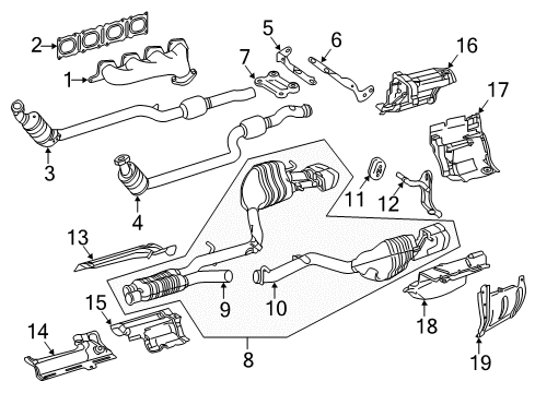 Muffler & Pipe Diagram for 212-490-69-35